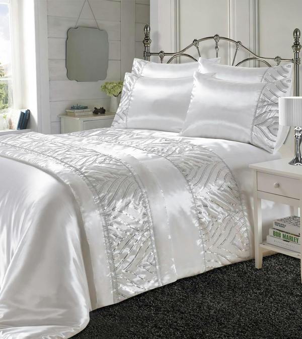 Shimmer White Duvet Cover Set
