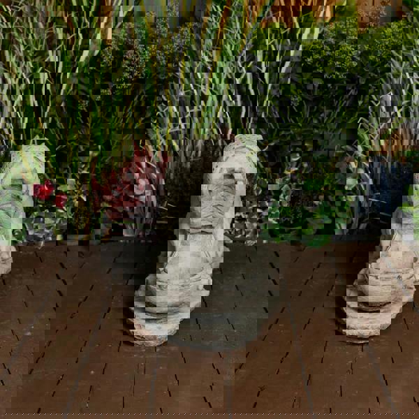 Stone Cast Large Hippo Ornament 