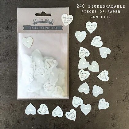Diamante East of India "It's Always Wine O'Clock" Heart Table Confetti