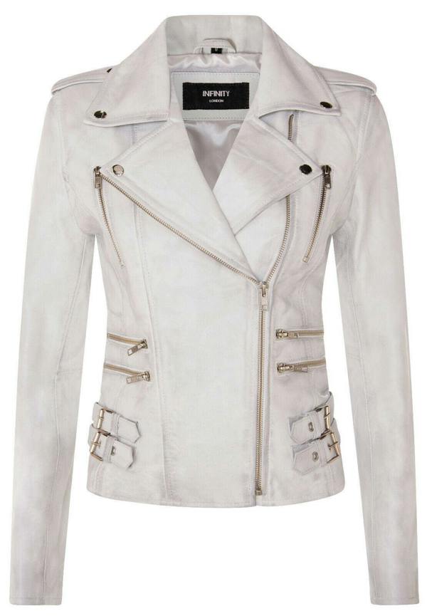 Infinity Leather Womens Leather Brando Biker Jacket - Orlando