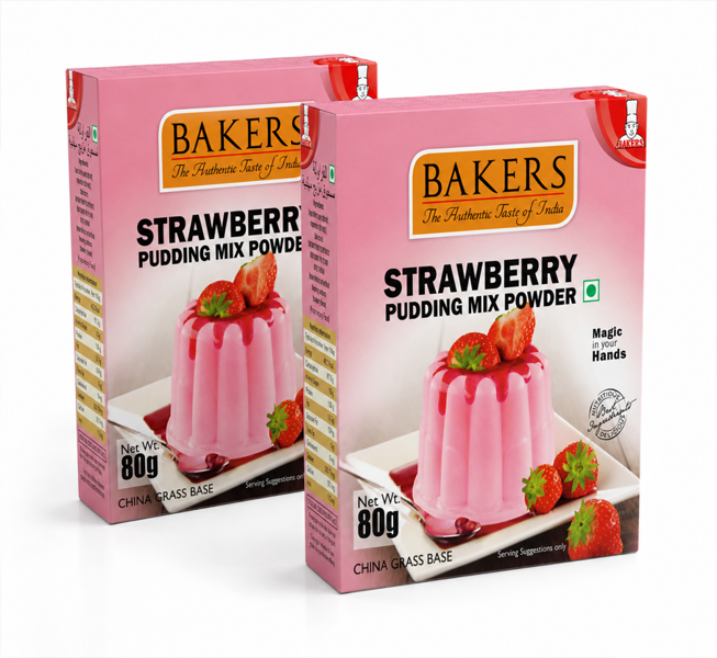 Bakers Strawberry Pudding Mix Powder Instant Dessert 80g