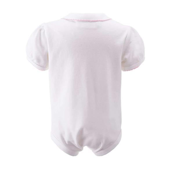 Rachel Riley Pink Picot Trim Bodysuit
