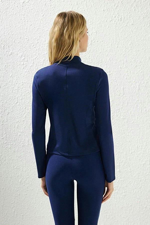 WOVCOR Zip-up Stand Collar Knitted Sports Jacket