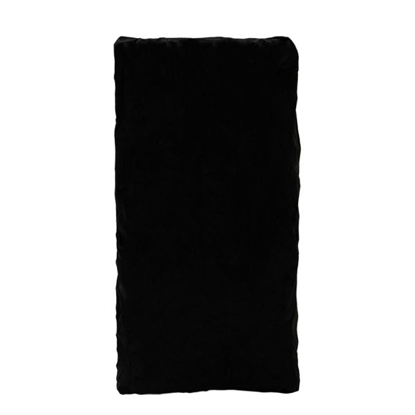 Black padded cover for a Pilates reformer machine, featuring a smooth texture and sleek design for protection and comfort