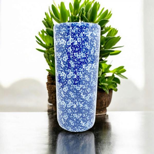 18" BLUE WHITE UMBRELLA STAND