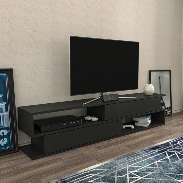 Decorotika Cortez Modern Tv Stand Tv Unit TV Cabinet for Tv's up to 72"