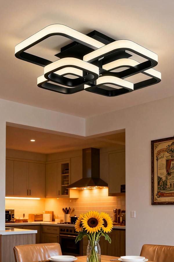 Contemporary LED  Light-adjusted Semi Flush Ceiling Light