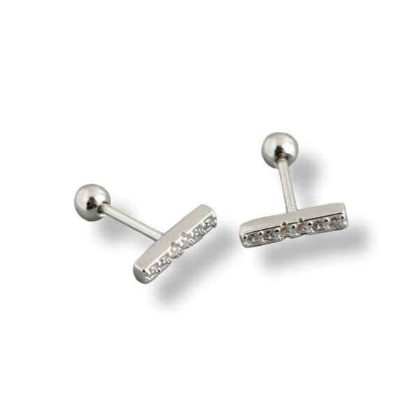 Gold Trip Tiny Line Barbell Earrings