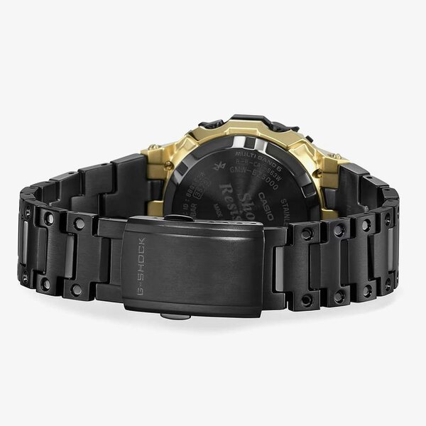 Casio Mens G-Shock Full Metal Origin 5000 Series Black & Gold Digital Solar Bracelet Watch GMW-BZ5000BD-1ER