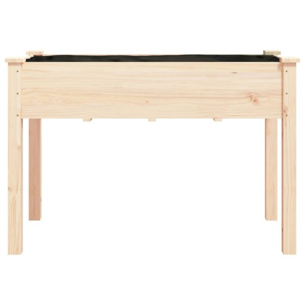 Berkfield Planter with Liner 118x59x76 cm Solid Wood Fir