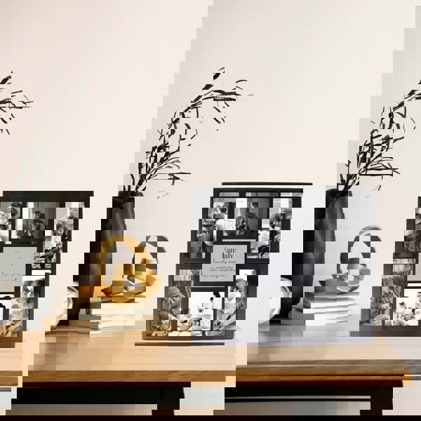 Modern Black Multi Collage Picture Frame with Family Wording and Cute Phrase Image 7