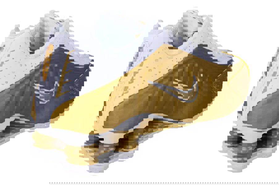 Nike Shox R4 Gs Running Trainers Cw2626 Sneakers Shoes  700 - Metallic Gold 700 - Photo 2