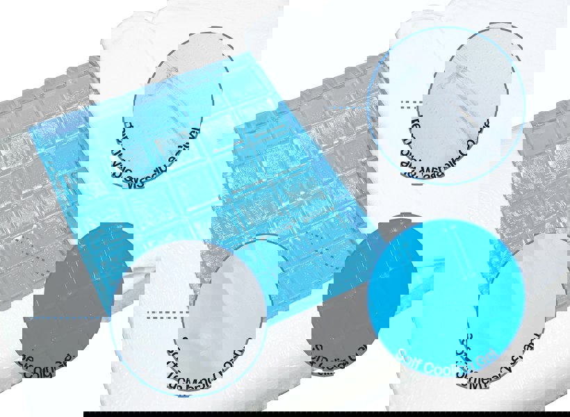 Aidapt Cooling Gel Comfort Memory Foam Contour Pillow with Removable Soft Velvet Cover