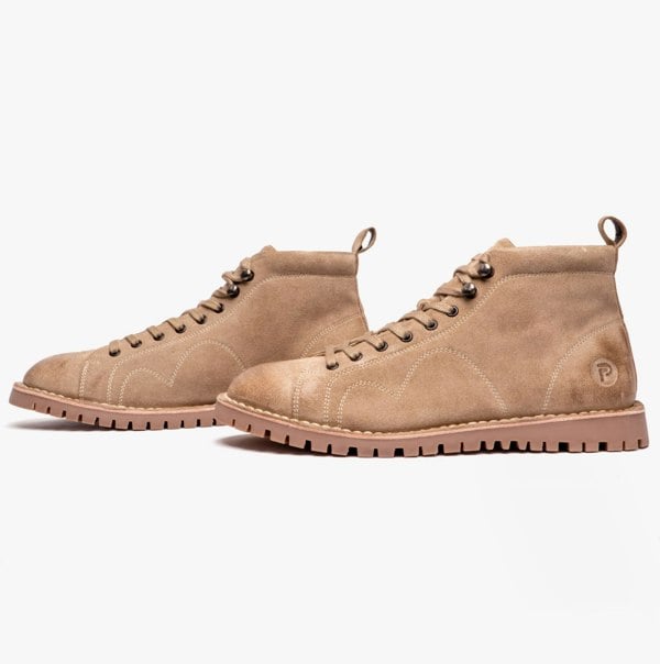 Popps 1961 MOD Mens Suede Boots Sand