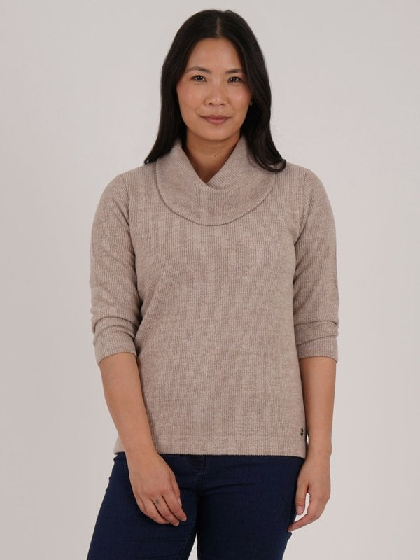 PennyPlain Ribbed Cowl Top - Alpaca