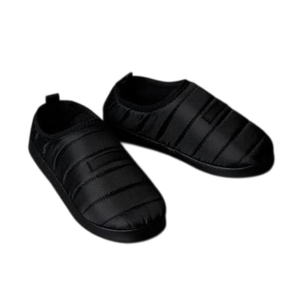 Calvin Klein Mens Puffer Moccasin Slippers - Black - 