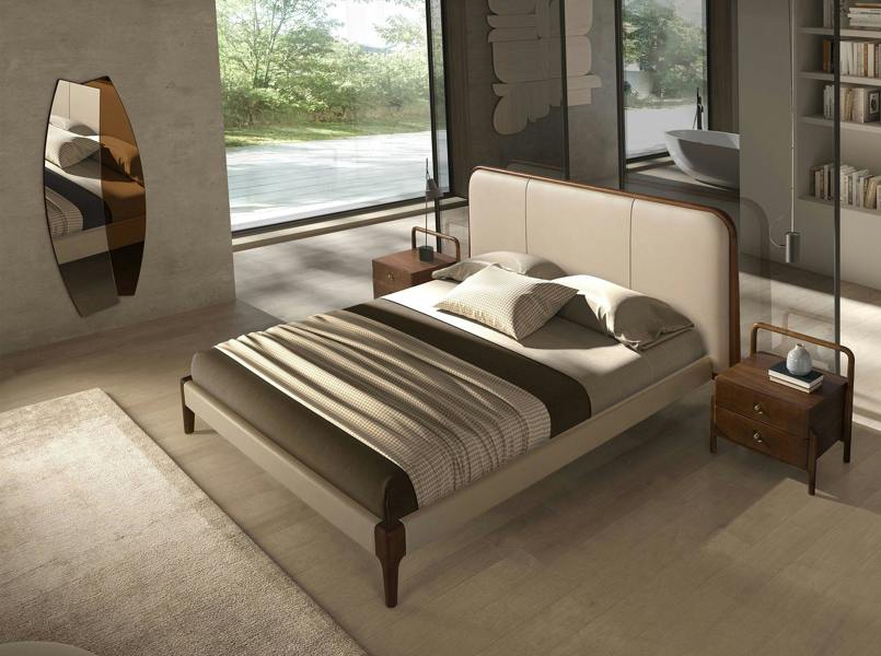 Angel Cerdá Cream leatherette bed 7198