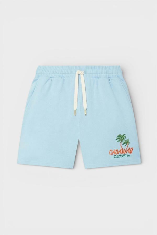 Casablanca Embroidered Sweatshort Coachella Valley Blue