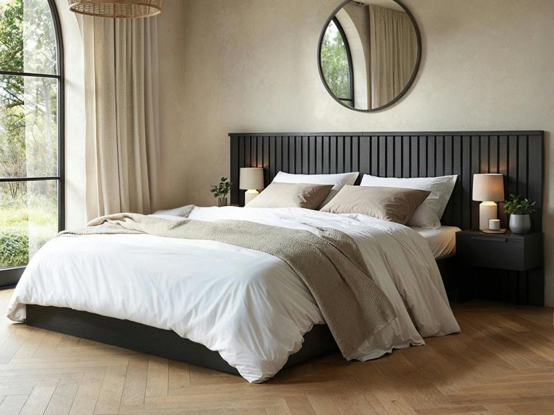 Taylor Hotel Ottoman Bed with Side Tables Black