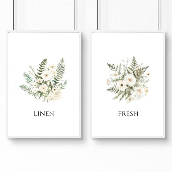 Laundry Room Pictures | Set of 2 wall art prints