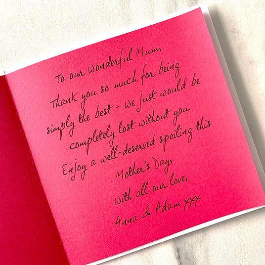 Abode Home & Gifts Flowers Personalised Mother's Day Card