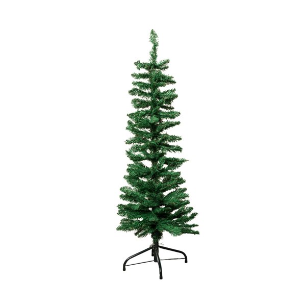 Samuel Alexander 4ft (1.2m) Green Artificial Pencil Christmas Tree With Green Metal Stand and 168 Tips