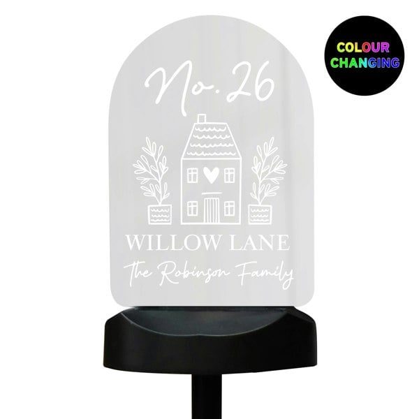 Personalised Memento Company Personalised Home Outdoor Solar Light