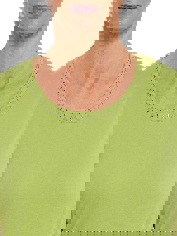 PennyPlain Nailhead Top - Kiwi