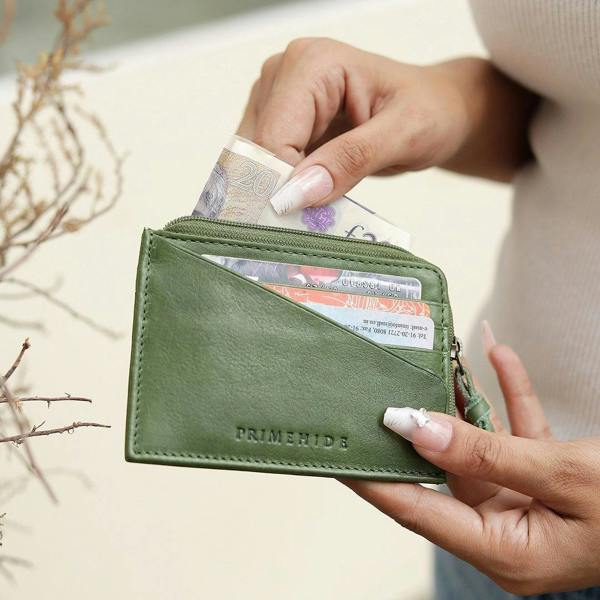 Juana Card Holder Wallet Washed Cancun Green 01