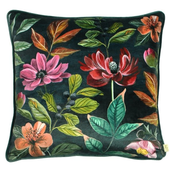 Evans Lichfield Midnight Garden Floral Cushion Cover - Multicoloured