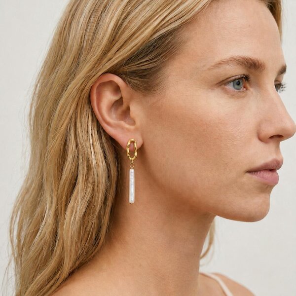 Uchi & Soto Shinju Gold Pearl Drop Earrings