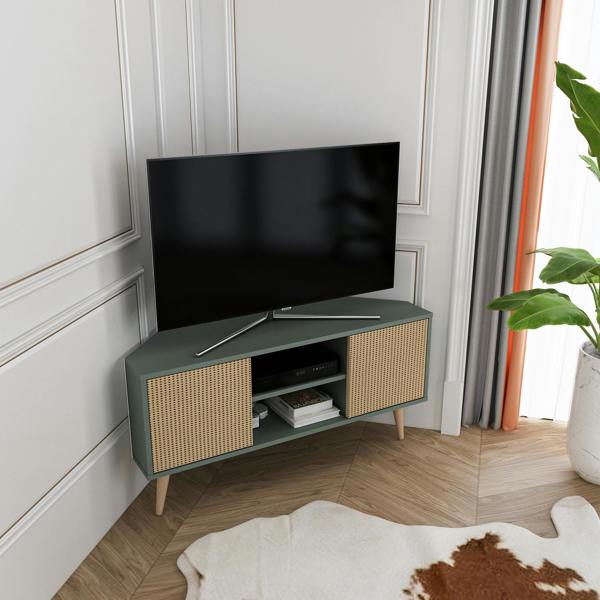 Decorotika Lesson Corner TV Stand TV Unit TV Cabinet for TVs up to 55"