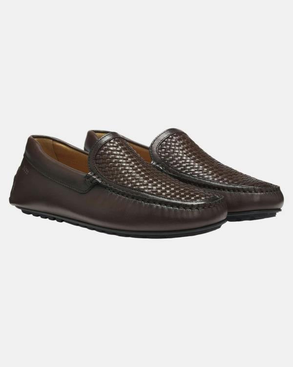 BOSS Orange Noel_Mocc_ltwvr Mens Shoes 50563133 - Dark Brown 203