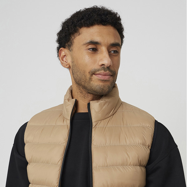 Brave Soul Quilted Padded Gilet - Stone