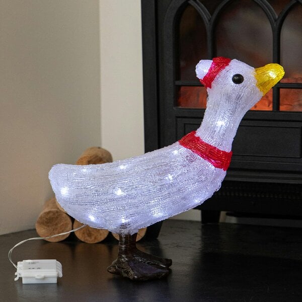 Samuel Alexander 39cm Light Up Christmas Goose Decoration with 30 White LEDs