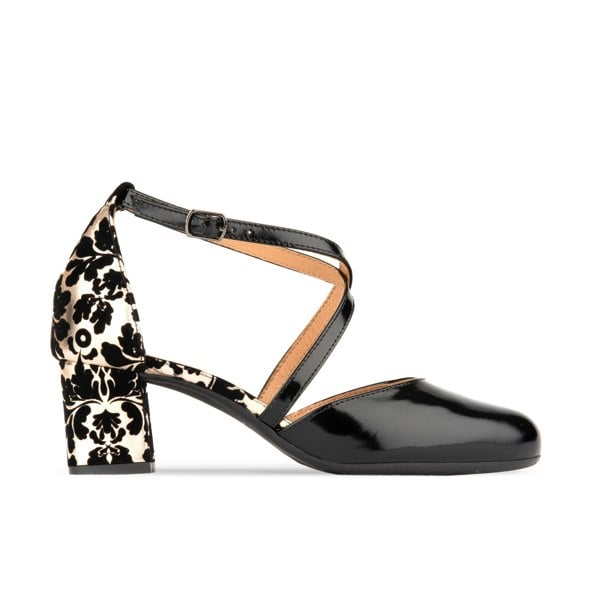 Embassy London Dannii - Black Rose Gold - Women's leather closed toe comfortable 2.4 inch heel sandal