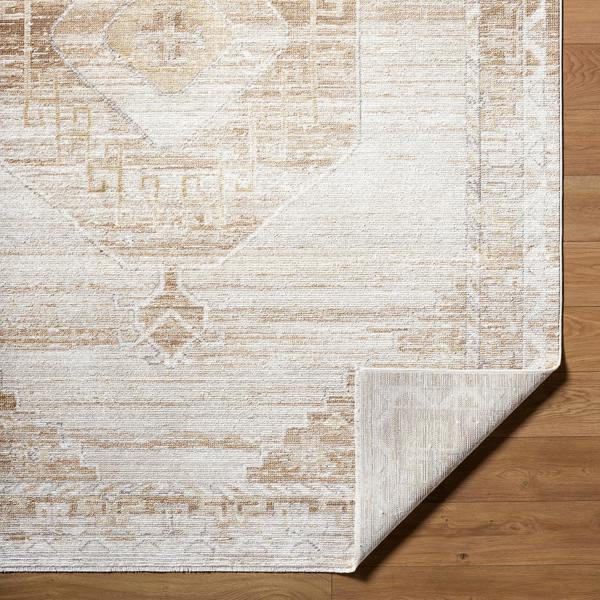 Livabliss Fifth Avenue-Vintage Off-White Brown Grey Traditional Boho Fringe Rug