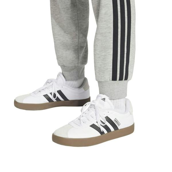 Adidas Mens Essentials Stripe Tapered Joggers - Medium Grey/White - 