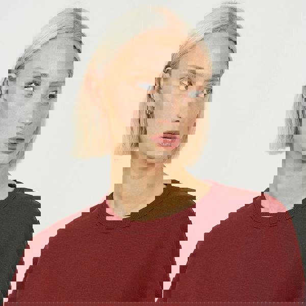 Brave Soul Burgundy Slogan Crew Neck Sweatshirt - Burgundy Image 4