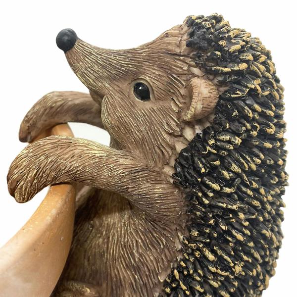 Ferncrest Trading Pot Hugging Hedgehog Garden Animal Ornament