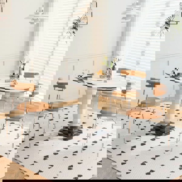 Elmer Dining Table, White Top, Oval-Rit Concept-Rit Concept