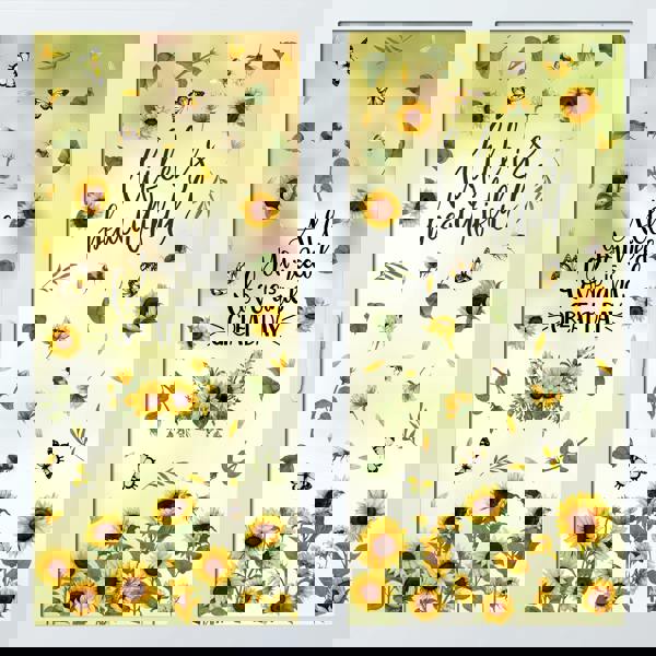 WALPLUS WSW6019 - Sunflowers Watercolour with Butterflies and Bees Window Clings