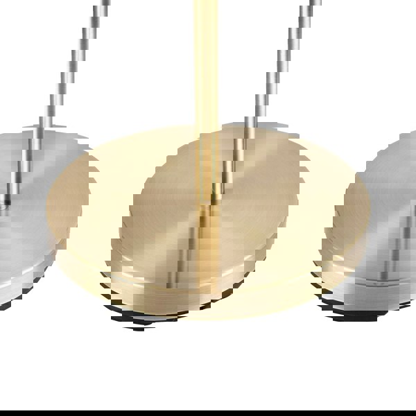 Modern Uplighter Floor Lamp in Antique Brass with Memory Dimmer Button Image 5