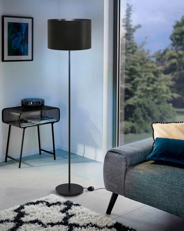 EGLO Maserlo 1 1-Light Black Floor Lamp