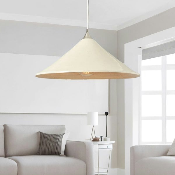 BMBO Wooden Large Dome Ceiling Light Pendant Shade Natural Brown