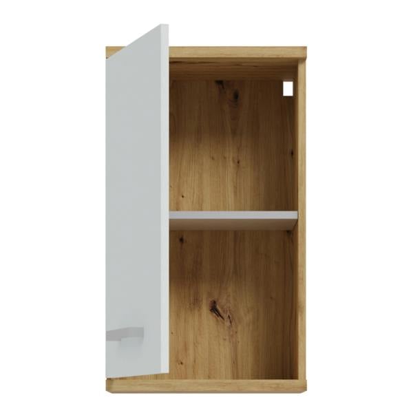 Furniture To Go Veris Small Hanging Cupboard with 1 Door in Artisan Oak and Light Grey
