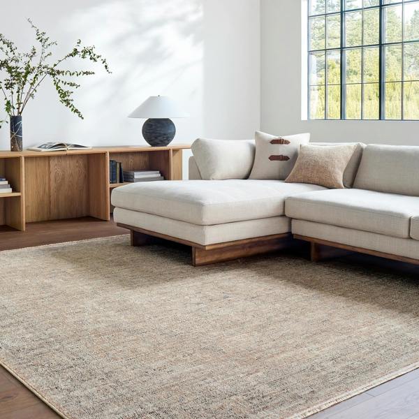 Livabliss Galey Alix Maria Elena-Vintage Brown Beige Blue Traditional Boho Fringe Rug