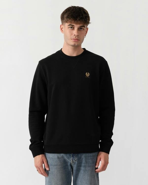 Belstaff Mens Logo Sweatshirt - Black front