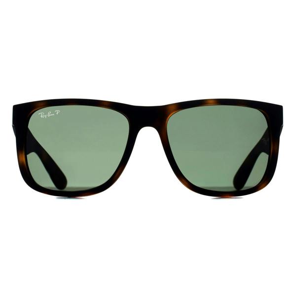 Ray-Ban Sunglasses RB4165 Justin 865/9A Matte Havana Dark Green Polarized