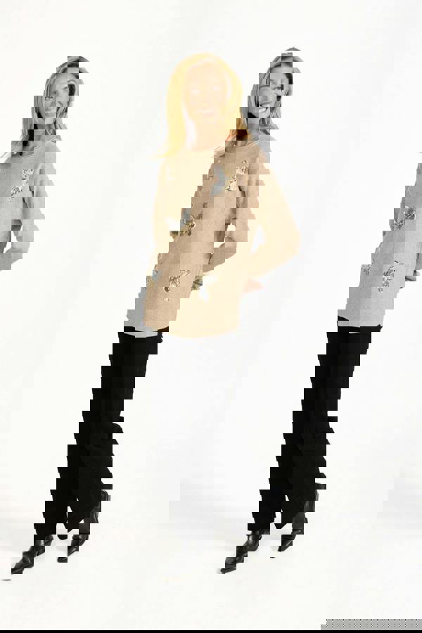 Butterfly Diamanté Embellished Batwing Jumper